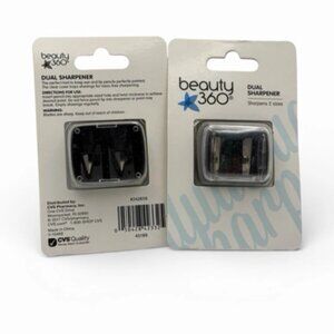 Set of 2 Beauty 360 Dual Sharpeners for Lip or Eye Pencils